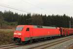 152 161-6 DBSR bei Steinbach im Frankenwald am 03.12.2015.