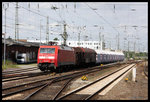 DB 152154 kam am 04.07.2016 mit einem Kalkzug aus Richtung Norden durch den HBF Bremen.