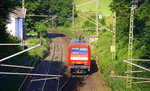 Ein Nachschuss  auf die 152 064-2 DB kommt von einer Schubhilfe  vom Gemmenicher Tunnel zurück nach Aachen-West. 
Aufgenommen in Reinartzkehl an der Montzenroute. 
Bei Sommerwetter am Abend vom 15.8.2016.