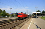 152 035-2 DB  kommt mit einem Kalkleerzug aus Hagen(D) nach Marche-les-Dames(B) aus Richtung Mönchengladbach-Hbf, und fährt durch Rheydt-Hbf  in Richtung