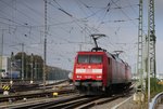 152 050-1 mit Schwesterlok 152 062 am Harken bei einer Rangierfahrt, am 27.10.2016 im Aachener West Bahnhof
