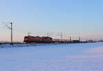 152 112-9 und 151 168-2 DB Cargo bei Lichtenfels am 27.01.2017.