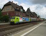 152 005-5 bei der Durchfahrt in Eichenberg Richtung Kassel. 14.08.2009.