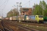 152 005 zog am 28.04.2010 einen Gterzug durch Braunschweig HBF