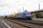 152 138-4 mit Schttgut-Wagen-Ganzzug in Fahrtrichtung Sden. Aufgenommen am 09.09.2011 in Eichenberg.