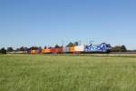 152 137 mit einem Containerzug am 28.08.2012 bei bersee.