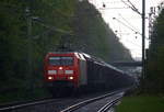 152 079-0 DB kommt die Kohlscheider-Rampe hoch aus Richtung Neuss,Herzogenrath mit einem Audi-VW-Zug aus Osnabrück nach Kortenberg-Goederen(B) und fährt durch Kohlscheid in Richtung