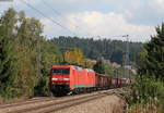 152 075-8 und 145 035-2 mit dem EZ 46287 (Kornwestheim Rbf-Offenburg Gbf) bei St.Georgen 25.9.17