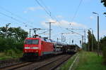 Direkt nach der 140 759-2 mit dem leeren Autozug kam der Gegenzug in Form von 152 168-1 mit dem Skoda Autozug gen Magdeburg gefahren.