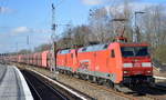 Erzzzug ab Rostock mit Doppeltraktion 152 060-0 + 152 081-6 Richtung Eisenhüttenstadt am 06.02.18 Mühlenbeck bei Berlin.
