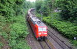 152 075-8 DB kommt mit einem  Containerzug aus Zeebrugge(B) nach Gallarate(I)   und kommt aus Richtung Aachen-West,Aachen-Schanz und fährt in Richtung