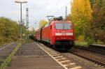 152 045-1 DB kommt mit einem gemischten Güterzug aus Köln-Gremberg(D) nach Mannheim-Rbf(D) und kommt aus Richtung Köln-Gremberg und fährt durch Bonn-Oberkassel in Richtung Koblenz.
