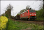 152063-4 Railion hat hier am 17.4.2007 um 16.22 Uhr gerade den Bahnhof Hasbergen durchfahren und ist nun auf der Fahrt nach Münster in Westfalen.