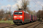 DB 152 077-4 auf der Hamm-Osterfelder Strecke in Datteln am 03.03.2020