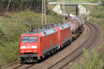 DB 152 087-3 mit 152 077-4 auf der Hamm-Osterfelder Strecke in Recklinghausen 16.4.2020