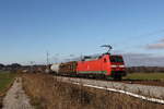 152 021 mit einem gemischten Güterzug aus München kommend am 24.