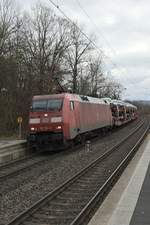 Heute kommt mir mal der Audizug mit der 152 164-0 in Binau vor die Linse da ich mit der Frau unterwegs war in Mosbach.