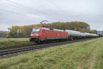 152 051-2 mit einen Kesselzug in Richtung Würzburg unterwegs,Himmelstadt 27.10.2021