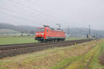 152 089-9 ist als Lz in Richtung Fulda bei Reilos am 15.02.2023 unterwegs