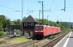 DB 152 053-5 stand am 30.05.2023 mit weiteren Loks am Stellwerk Ln in Bebra.