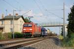 152 126-9 mit gemischten Güterzug in Vietznitz Richtung Friesack(Mark) unterwegs.