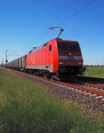 Der Nievenheimer kurz vor seinem Ziel, der Zug wurde am Samstag den 26.5.2012 von der 152 023-8 gezogen, hier bei Allerheiligen.