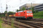 152 075-8 von Railion rangiert in Aachen-West bei Sonnenschein am 28.6.2012.