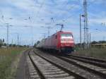 Am 01.07.2012 kam 152 038 mit einem DB Schenker Zug durch Stendal.