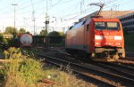 Nochmal die 152 112-9 von Railion rangiert in Aachen-West bei Sonnenschein am 23.8.2012.