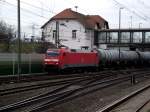 DB Schenker Rail 152 143-4 mit Kesselwagenzug am 20.02.14 in Mainz Bischofsheim Rbf