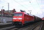 Am 17.06.2014 kam 152 004-8 von der DB aus Richtung Magdeburg nach Stendal und fuhr weiter in Richtung Wittenberge.