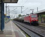 152 074 zieht am 29.06.2014 einen Kesselzug durch Gotha.