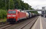 152 040 zog am 29.06.14 einen gemischten Güterzug durch Tostedt Richtung Hamburg.