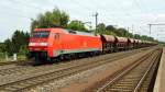 Am 1.08.2014 kam die 152 021-2 von der DB aus Richtung Magdeburg nach Niederndodeleben und fuhr weiter in Richtung Braunschweig .