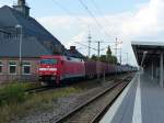 152 165 zieht am 19.09.2014 einen Containerzug durch Bremerhaven.
