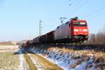 152 068-3 DB Schenker Rail bei Reundorf am 07.02.2015.
