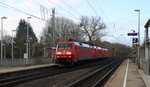 152 126-9,152 127-7, 145 052-7 alle drei von DB kommen als Lokzug von Aachen-West nach Neuss-Gbf kommen aus Richtung Aachen-West,Laurensberg,Richterich, und fahren durch Kohlscheid in Richtung