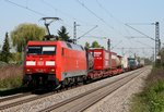 152 116 mit KT 50033 (Bremen-Grolland–Basel Bad Rbf) am 24.04.2015 in Buggingen, aufgenommen vom nördlichen Bahnsteigende