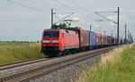 152 029 rollte am 22.06.16 mit einem Autologistiker durch Braschwitz Richtung Halle(S).