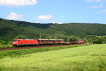 152 019 mit einem gemischten Güterzug am 06.06.2016 bei Freden(Leine)