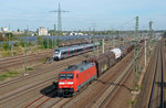 152 033 schleppte am 29.09.16 einen gemischten Güterzug durch Bitterfeld Richtung Halle(S).