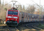 152 046-9 Doppeltraktion vor Güterzug durch Bonn-Beuel - 21.12.2016