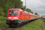 182 009(Bh Rostock)mit RE 13290 von Warnemünde nach Berlin-Ostbahnhof bei der Durchfahrt in Rostock-Bramow.25.05.2017