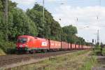 1116 236-0 ITL mit einem Containerzug in Ratigen Lintorf am 30.06.2008