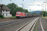 182 007 mit Schiebewandwagen am 19.7.2008 durch Kreiensen