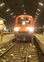 Front Ansicht der 182 005-9 im HBF Leipzig 15.01.2010