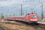 182 005 am 01.03.10 RE 28177 nach Cottbus in Leipzig Hbf