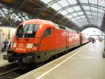 182 005-9 nach Cottbus, stand am 21.01.11 im Hbf Leipzig.