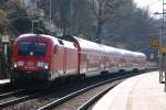 182 022 mit S1 nach Schna bei der Einfahrt in Wehlen. 25.03.2012