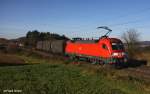 DB 182 024-0 vor Gterzug Richtung Regensburg, KBS 880 Nrnberg - Passau, fotografiert bei Parsberg am 29.10.2010